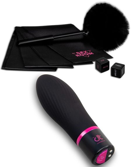 Набор девайсов для секс игр Dream Toys Sex Room Vibe Kit, 6 предметов, черный/розовый Sex Aura | Зображення 1