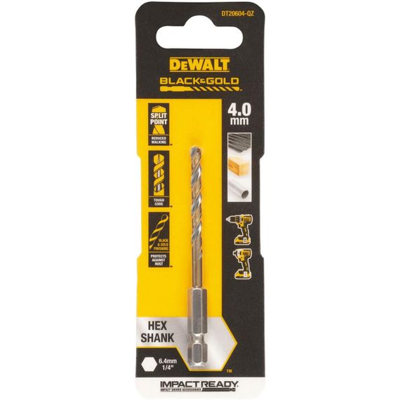 Свердло по металу 4мм EXTREME IMPACT Black&Gold DeWALT DT20604