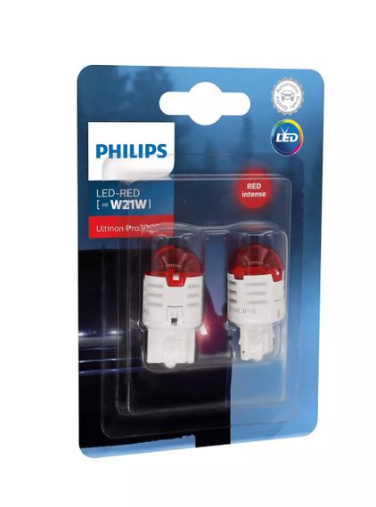 Комплект світлодіодних ламп Philips 11065U30RB2 W21W LED 12 V Ultinon Pro3000 RED