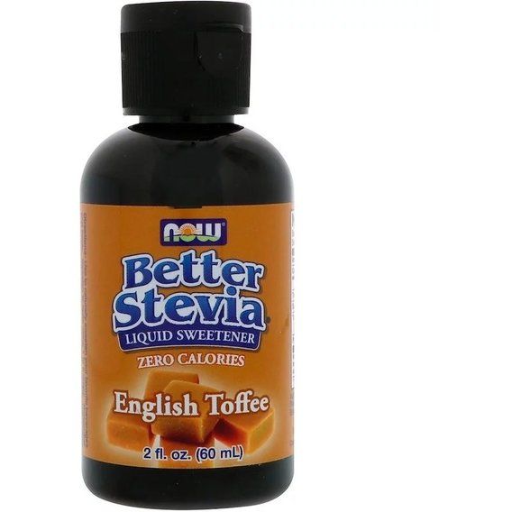 Замінник цукру NOW Foods Better Stevia Liquid Sweetener 2 fl oz 60 ml English Toffee