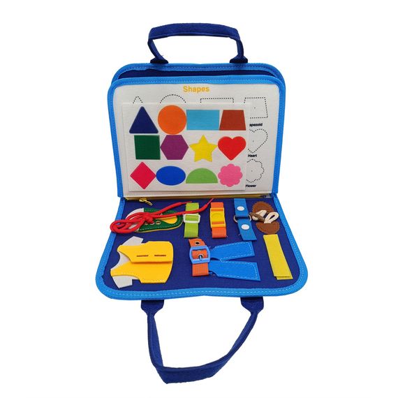 Дитяча розвивальна сумочка-логіка XX45285-3 тактильні, розвивальні вправи, з фетру | Зображення 1