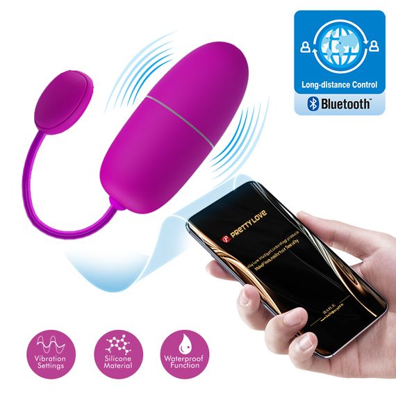 Віброяйце - Pretty Love Nymph Vibrating Egg Purple (App) | Зображення 9