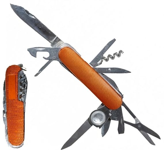 Ніж багатофункціональний Traveler 17 функцій, 9см (120шт/ящ) K5017ALL orange
