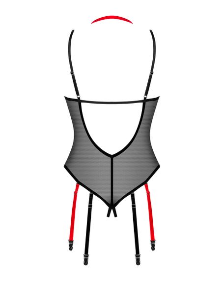 Боді з вирізом Obsessive Glandez otwarte Чорне M/L | Зображення 4