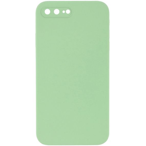 Чохол Silicone Case Square Full Camera Protective (AA) NOLOGO для Apple iPhone 7 plus/8 plus (5.5") М'ятний / Mint