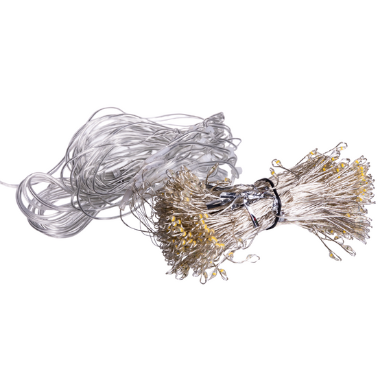 Новорічна гірлянда кімнатна штора роса Хвойна лапа 3х3 м 600 LED Жовте світло D600LED3MY | Зображення 3