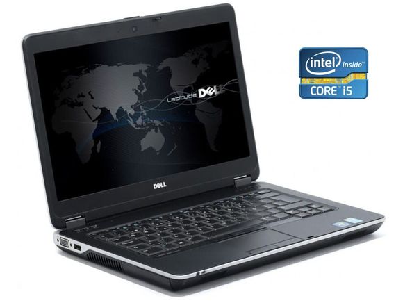 Ноутбук Б-класс Dell Latitude E6440 / 14" (1366x768) TN / Intel Core i5-4300M (2 (4) ядра по 2.6 - 3.3 GHz) / 8 GB DDR3 / 120 GB SSD / Intel HD Graphic 4600 / WebCam / DVD-RW + АКБ не берет заряд б/у