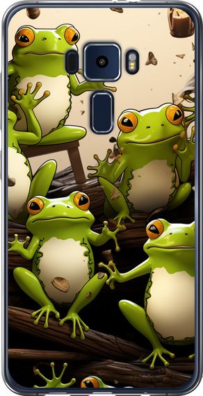 Чехол на Asus Zenfone 3 ZE520KL Жабки "5656u-449-17620"