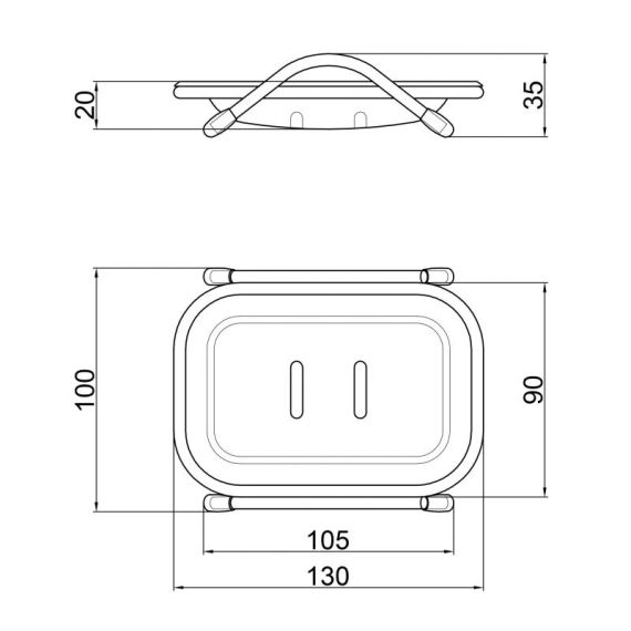 Мыльница Lidz Playa 0203 (пластик) LDPLA0203WHI37456 White | Зображення 1