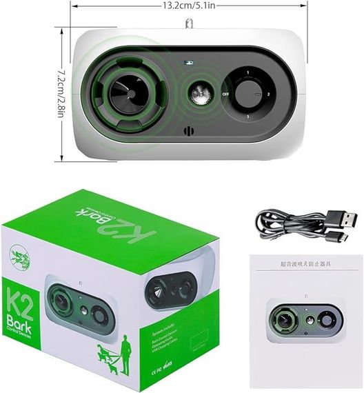 Ультразвуковий пристрій для запобігання гавкію для собак, 3 рівні регулювання чутливості, | Зображення 1