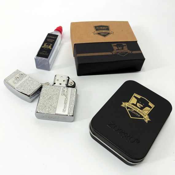 Зажигалка бензиновая Zorro HL-359, сувенир зажигалка, зажигалки подарки для мужчин, зажигалка FX-918 в подарок | Зображення 4