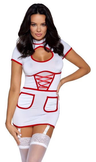Рольовий костюм медсестри Cottelli Costumes, білий, XL | Зображення 5