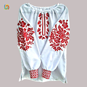 Рубашка Украинская вышиванка  32414 цвет белый размер XL