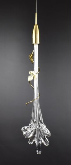 Люстра світлодіодна підвісна LED світильник для квартири на стелю лед 26839 Латунь 55-200х12х12 см.