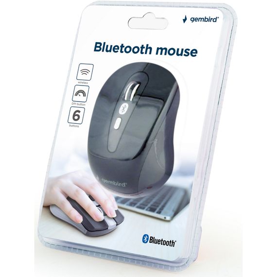 Мишка Gembird MUSWB-6B-01 Bluetooth Black (MUSWB-6B-01) | Зображення 2