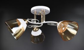 Люстра стельова на 3 лампочки 26086 Білий 24х49х49 см.