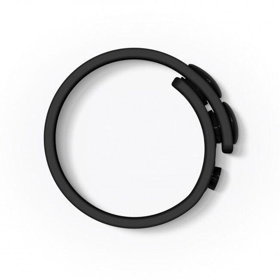 Регульоване ерекційне кільце на кнопках Love To Love HERO RING - BLACK ONYX | Зображення 1