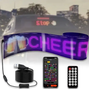 Гибкий экран LED Matrix Panel APP wifi rgb 92*374мм(16X64) ART-0566
