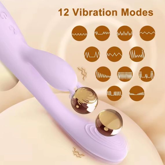 Вибратор- кролик с подогревом "Snail G stimulant", цвет фиолетовый, 12 режимов вибрации sexstyle | Зображення 4