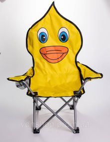 Кресло туристическое для ребенка 34х58х65 см с подстаканником Желтый SJ-0065Y