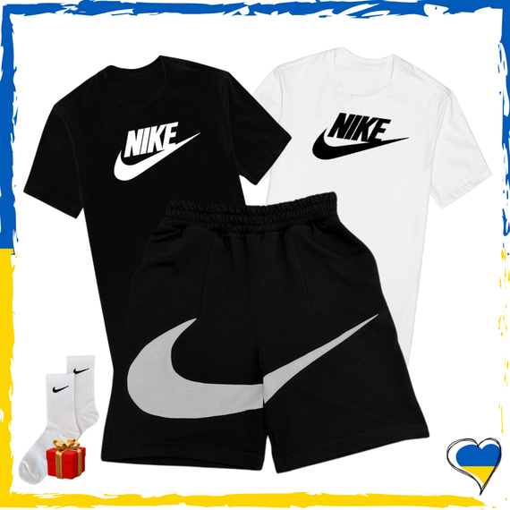 Комплект шорти Nike Big Swoosh та футболки 2шт Nike. Комплект Найк Біг Свуш XS/S