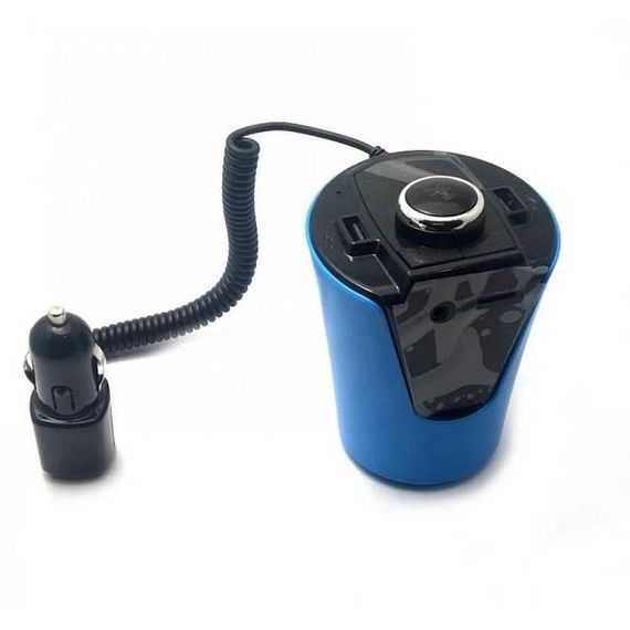 Автомобильный трансмитер FM MOD. H26+BT (BX6) от прикуривателя Синий