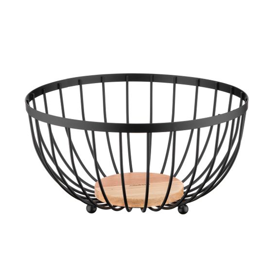 Кошик для фруктів Ardesto Midori AR-0904-B 25х25х13 см чорний | Зображення 3
