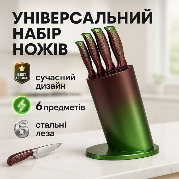 Ергономічні ножі для кухні, Кухонний ніж універсальний, Кухонні ножі для готування JS-49