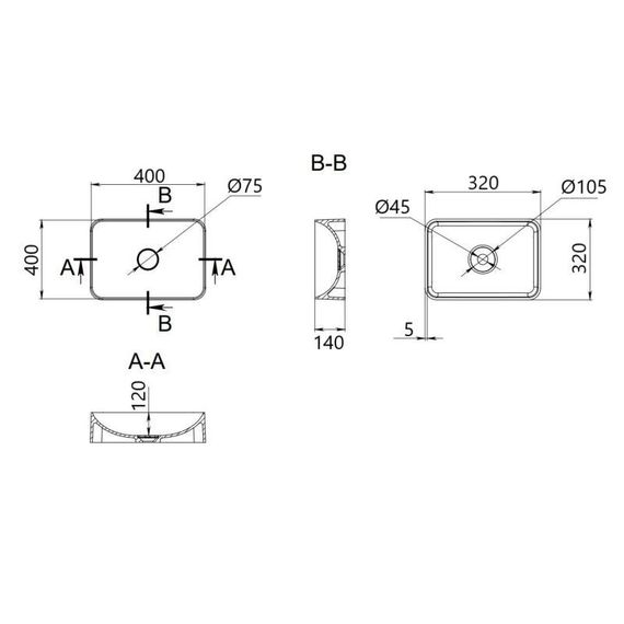 Раковина-чаша Qtap Kolibri 400х400х140 мм White QT10116303W | Зображення 1