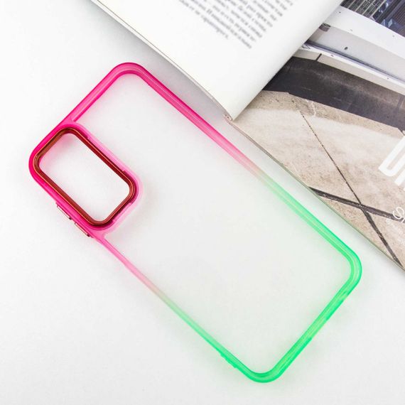 Чохол TPU+PC Fresh sip series для Samsung Galaxy A24 4G Салатовий / Рожевий | Зображення 1