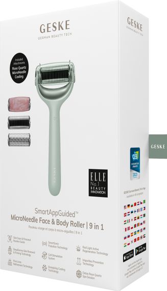 Ролер для голкової мезотерапії обличчя та тіла GESKE MicroNeedle Face&Body Roller 9в1 green | Зображення 7