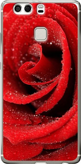 Чехол на Huawei P9 Plus Красная роза "529u-300-17620"