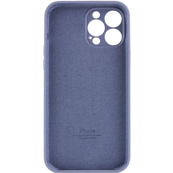 Чехол Silicone Case Full Camera Protective (AA) для Apple iPhone 13 Pro (6.1") Серый / Lavender Gray | Зображення 1