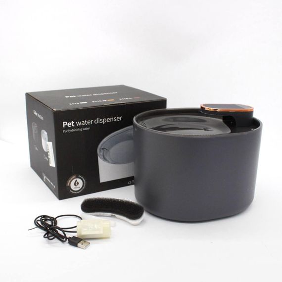 Автоматична напувалка для домашніх тварин на 3 л, від USB, LY-292, Сіра / Автоматичний фонтан для собак та котів | Зображення 9