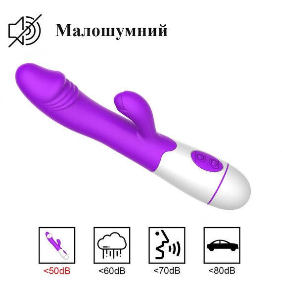 Вібратор із виступом для стимуляції клітора (30 режимів, фіолетовий) | Зображення 8