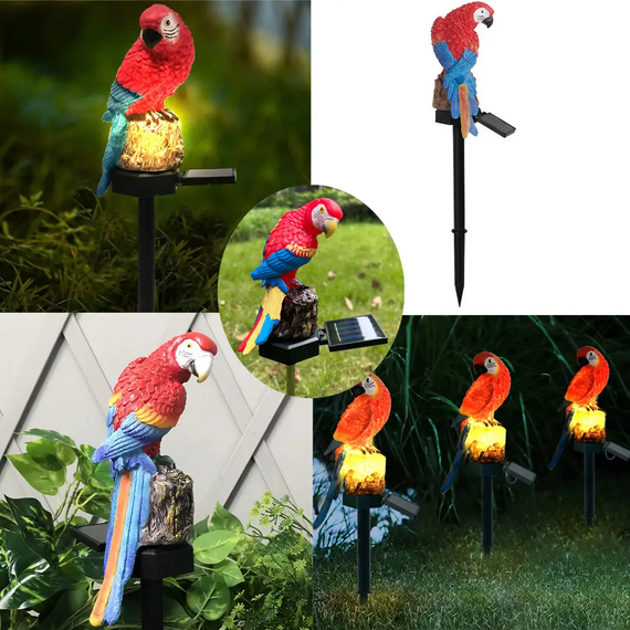 Фонарь садовый SOLAR PARROT / Светильник для сада Попугай на солнечной батарее | Зображення 1