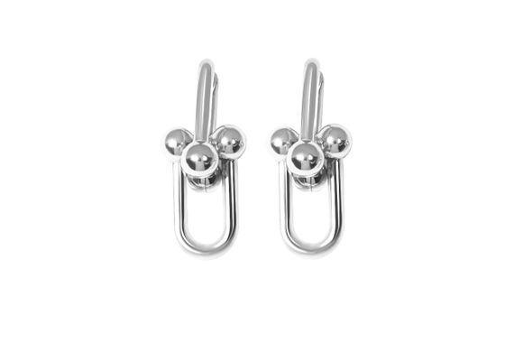 Серьги-трансформеры из белого золота S-0325
