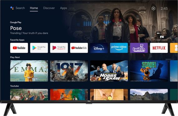 Телевізор 32&quot; TCL LED FHD 60Hz Smart Android TV Black 32L5A | Зображення 4