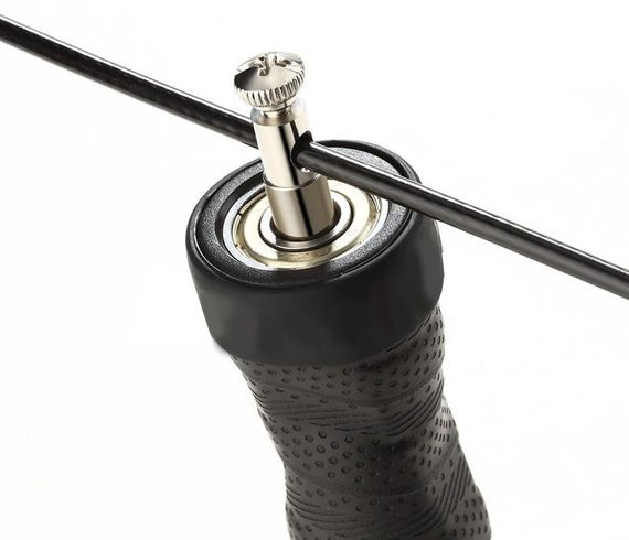 Скакалка швидкісна 4yourhealth Cross Weighted Rope 2.5m. на підшипниках, регульована 1146 Чорна | Зображення 5