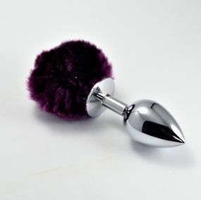 Анальна пробка - Heavy Metal Anal Plug Pompon L Purple Sex Aura