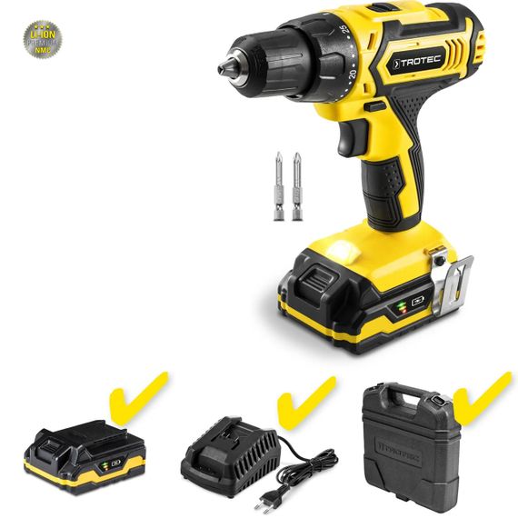 Дриль-шурупокрут акумуляторний Trotec PSCS 11-20V + кейс (4410000302) | Зображення 3