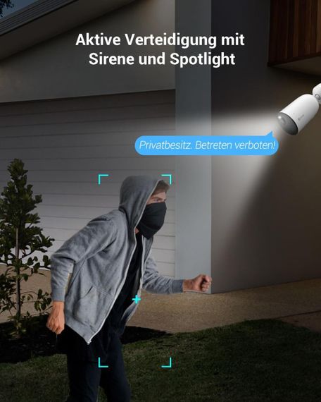 Вулична IP-камера відеоспостереження EZVIZ WiFi акумуляторна з кольоровим нічним баченням AI-розпізнавання людей двостороннє аудіо | Зображення 5