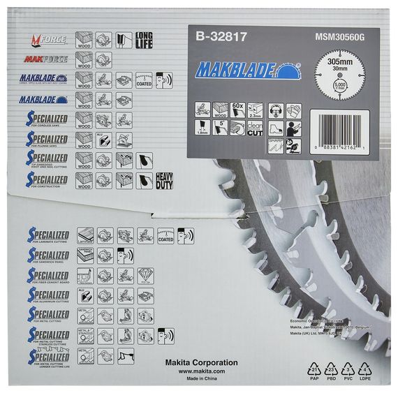 Диск пильный по дереву 305х30 мм 60T Makita Makblade B-32817 | Зображення 4