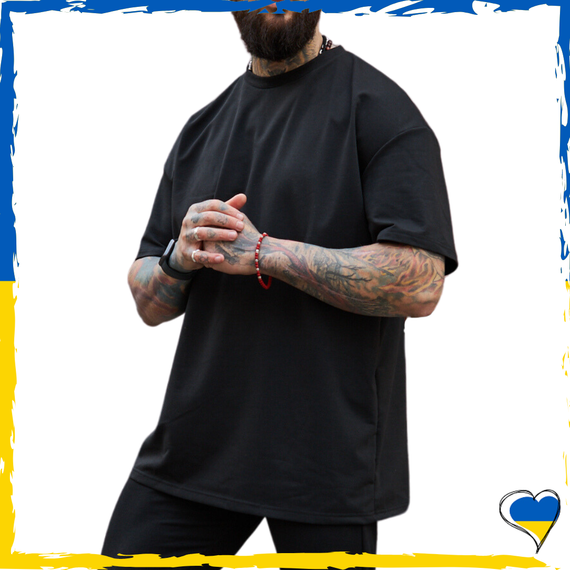Футболка Loud чорна. Футболка оверсайз, футболка чоловіча. Розмір S-3XL
