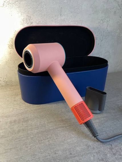 Фен Super Hair Dryer рожевий з іонізацією та турборежимом з кесом на 1 насадку | Зображення 2