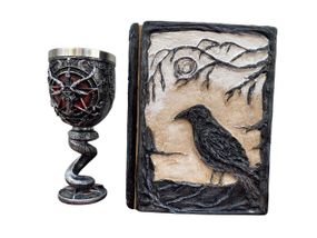 Подарунковий набір Келих 3D Бафомет і Блокнот 3D «Тінь Ворона»
