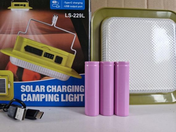 Підвісний кемпінговий ліхтар на сонячній батареї з PowerBank, 4 режими, USB | Зображення 1