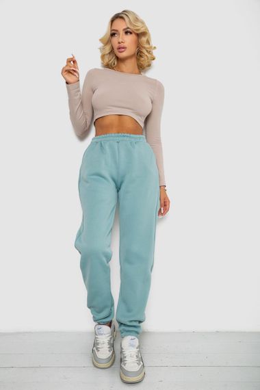 Спортивные штаны женские на флисе  -уценка, цвет оливковый, 238R58671-U-1 | Зображення 1