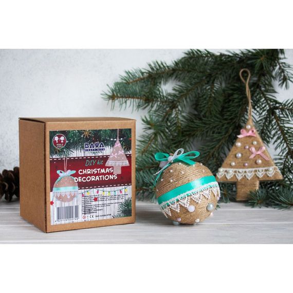 Детский набор творчества "Декорирование игрушки на ёлочку" НГ-003 2 основы | Зображення 3