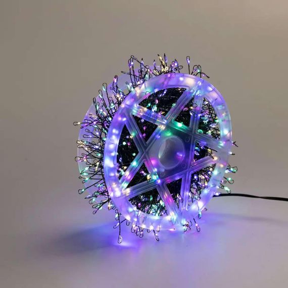 Гірлянда нитка хвойна лапа 30 метрів  640 led зелений дріт мультиколор D1750ML | Зображення 5